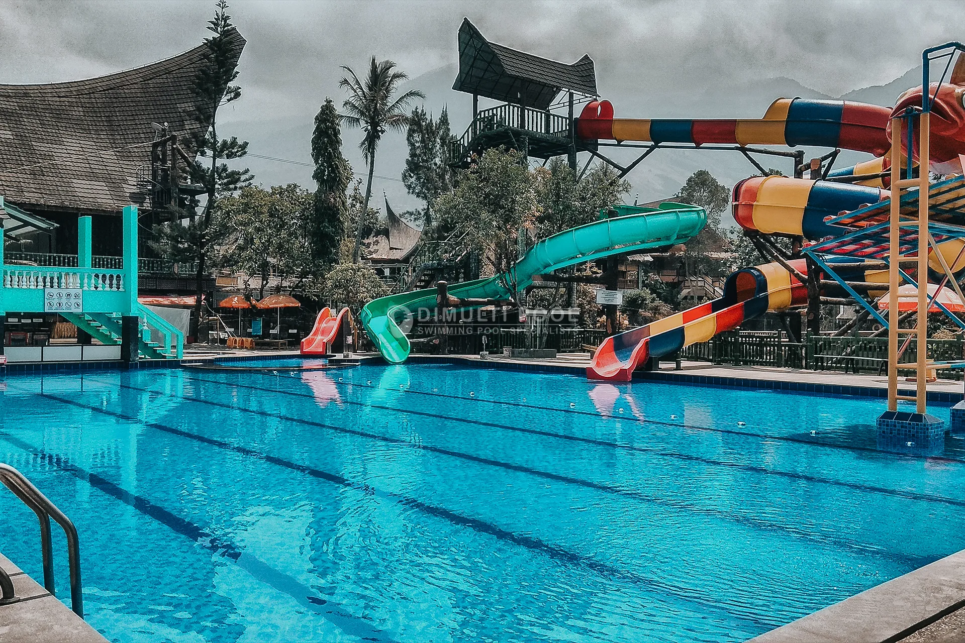 Hasil akhir Renovasi Kolam Renang di Hotel Danau Dariza Garut