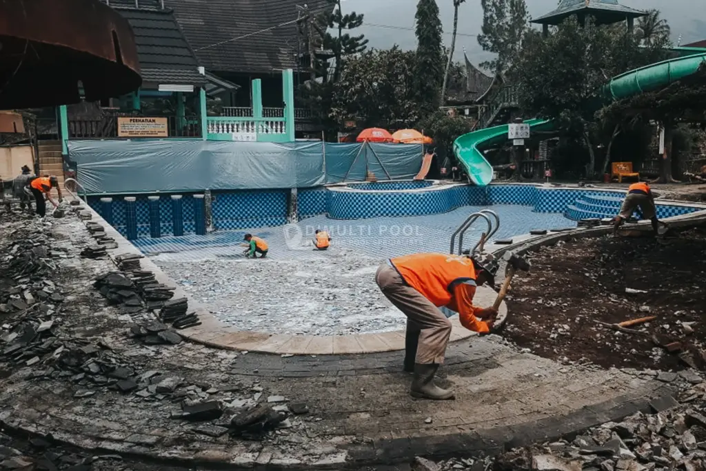 Renovasi Kolam Renang di Hotel Danau Dariza Garut 1