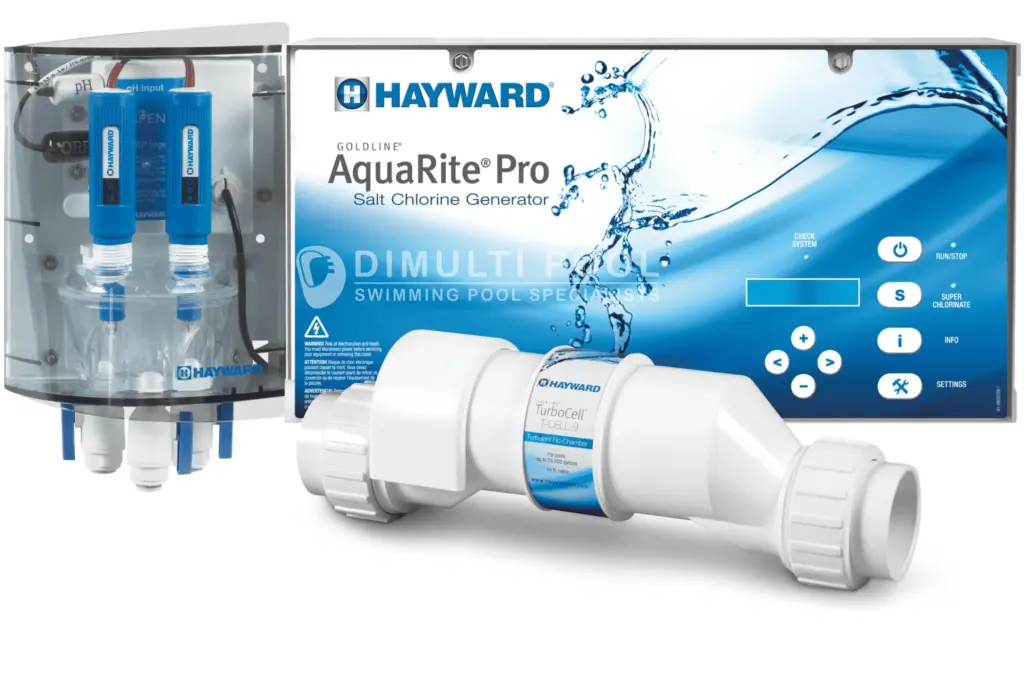 Set alat salt chlorinator kolam renang.